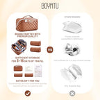 Travel Makeup Bag Organizer (01-F-Brown)