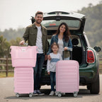 Luggage Sets 6 Piece (Pink / 6 Piece Set (18/20/24/28/DB/TB))