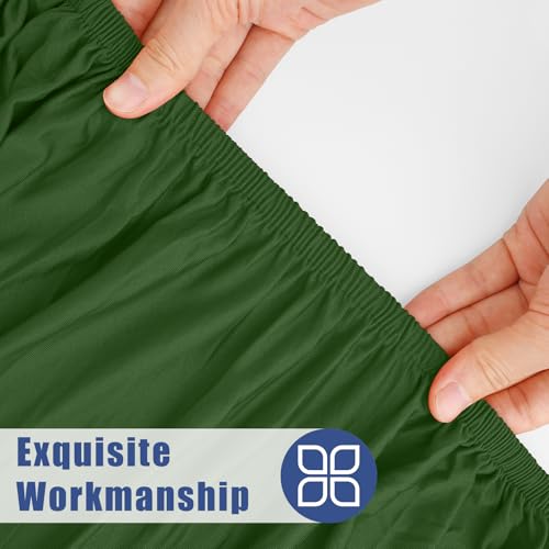 2 Pack Rectangle Spandex Fitted Table Cloth (Olive Green / 60" x 30" (Rectangular))