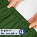 2 Pack Rectangle Spandex Fitted Table Cloth (Olive Green / 96" x 30" (Rectangular))
