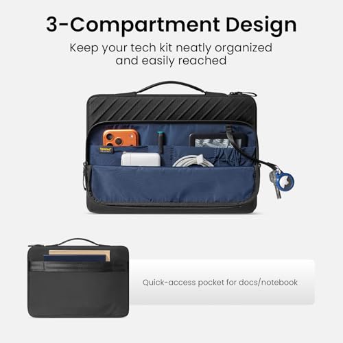 360° Protective Laptop Case Bag for 13 (Black-Cordura / 13 Inch for New MacBook Air & Pro)