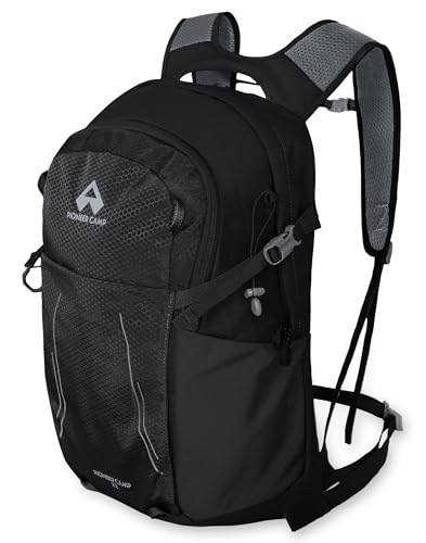 Hiking Backpack 22L Small Hiking Hydration Gear Lightweight Camping Backpack Travel Daypack for Women Men Outdoor Bag for Biking Climbing (Black / 22L)