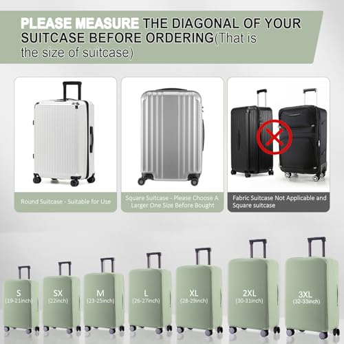Travel Luggage Cover (Cyan / 30-31 inch)