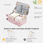 20 Inch Expandable Carry On Luggage Airline Approved (20 inch / Pink)