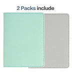 2 Pack Passport covers and Vaccine Card Holder PU Leather Passport Wallet Vaccine Case Protector Slot Travel Passport Wallets for Women & Men (Green)