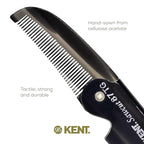 87T Black Graphite Handmade Folding Pocket Comb for Men (Pack of 3 / Graphite)