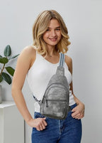 Sling Bag Crossbody Bags for Women Small Cross Body Bag Fanny Packs Chest Sling Purse for Daily Travel Leisure Sport (2-2 Dark Grey)