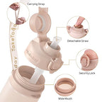 Collapsible Water Bottles with Straw for Travel (Desert Sand)