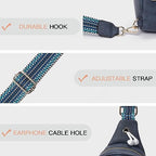 Sling Bag for Women Vegan Leather Small Fanny Pack Crossbody Bags Chest Bag for Women Navy Blue (2-navy Blue)