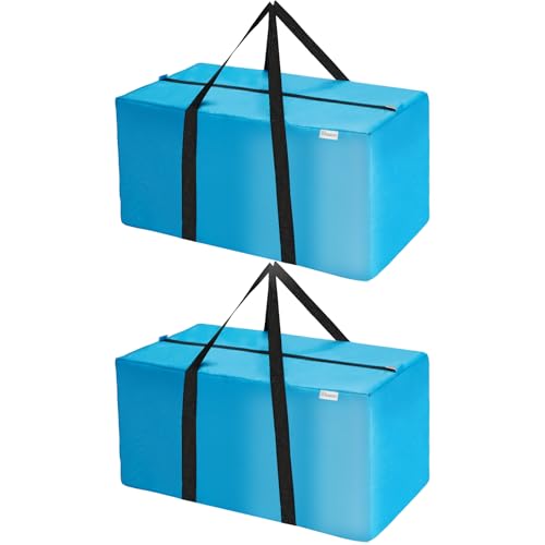 Extra Large Moving Bag Heavy Duty Space Saver Storage bag for Clothing Packing Blue Bag for moving Vaccine Sealed Blue Storage bags (2 Pack Moving Bags)