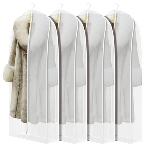 Garment Bags for Fur Coat Suit Bags for Closet Storage 50 in (50"-4pack)