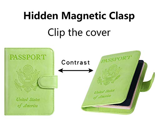Passport Holder Cover Wallet RFID Blocking (Apple green / Passport Covers)