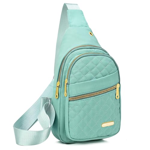 Small Sling Bag For Women Men Casual Crossbody Sling Backpack (Green-8003)