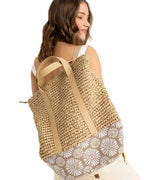 Women's Beach Tote Bag (One Size / Beach Lover - Portabella Tropical Tile)