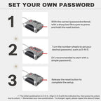Travel Luggage Locks TSA Approved (Silver)