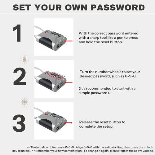 Travel Luggage Locks TSA Approved (Silver)