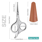 4.7" Stainless Steel Nose Hair Scissors (Matte Silver)