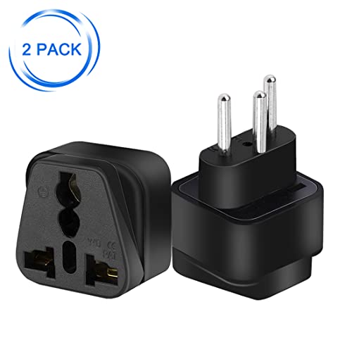 Switzerland 3 Pin Travel Plug Adapter (Black)