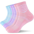 Ankle Compression Socks Women Men Plantar Fasciitis Relief 3 Pairs (X-Large / Macaron-pink+purple+blue(3 Pairs))