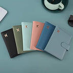 Premium Leather Passport Holder Covers Case (AD-Aqua green)