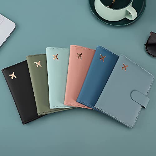 Premium Leather Passport Holder Covers Case (AD-Aqua green)
