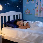 Toddler Pillows with Pillowcases Set (Navy Blue (Satin) / 13x18 Inch (Pack of 2))