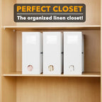 3 Pack Bed Sheet Organizers and Storage (3 Pack / White)