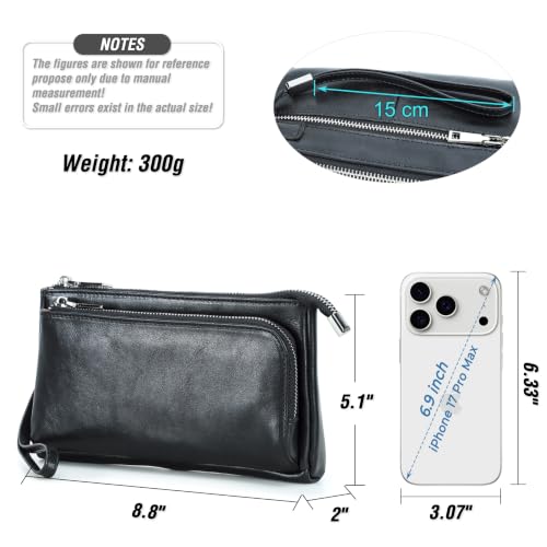 Electronic Organizer Zipper Bag Tech Kit (Vintage Black -【Fits Apple Accessories】- 2 / Electronic Storage Case - Sturdy Handmade)