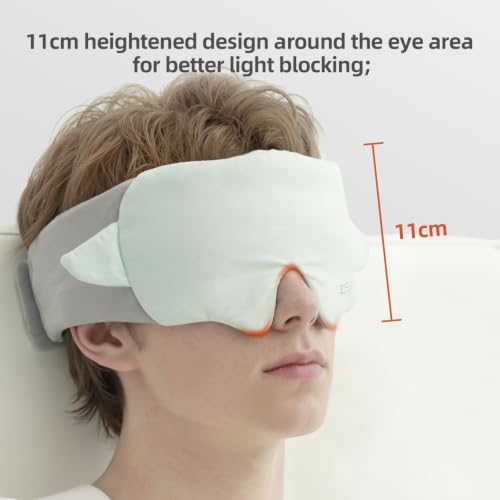 Mint Green Sheep Sleep Mask Breathable Blackout Eye Mask for Rest (Green)