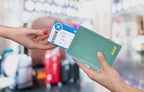 Personalized Monogrammed Turquoise Leather RFID Passport Wallet (Turquoise / Minimalist)