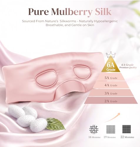 3D Silk Bluetooth Sleep Mask (Pink)