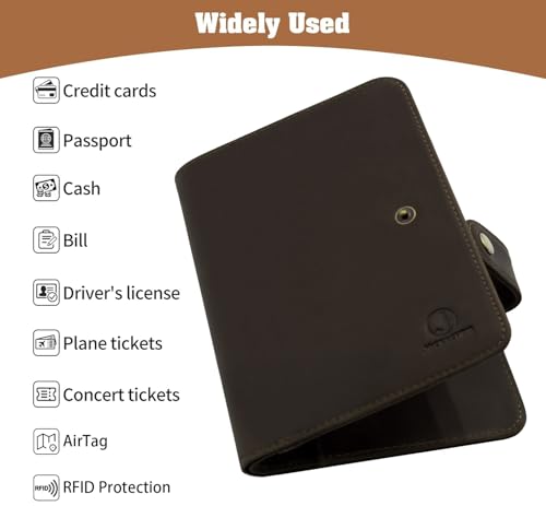 Genuine Leather Handmade Passport Holder For Travel (JC402-Coffee)