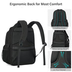 College Laptop Backpack Multi (18 Inch / Black)