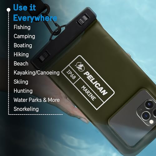 2 Pack Marine Waterproof Phone Pouch (Olive Green - 2 Pack - Regular / Regular / 2 Pack)