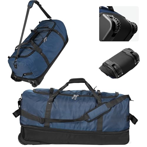 32 Inch Rolling Duffle Bag (Navy / Upgraded Oxford)