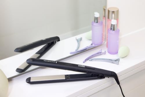 1" Anti Static Hair Straightener (Black/Gold / 1 inch)