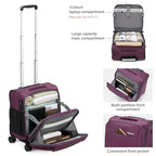 16 Inch Underseat Carry On Luggage with Wheels Small Suitcase Softside Luggage Bags for Travel Lightweight Suitcases with Wheels Travel Luggage Personal Item for Men and Women (Purple / 16 Inch)