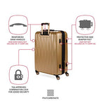7272 Energie Expandable Hardside Luggage with Spinner Wheels and TSA Lock (Checked-Large 27-Inch / Gold)