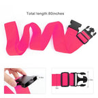 80In Luggage Straps for Suitcase Travel Belt Accessories (4Pcs Rose / 80 In Fix)
