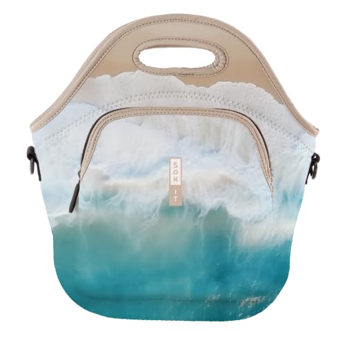 LunchTote Zippered Bag Insulated Neoprene Caddy (Ay, Bay Bay! / X-Large 6.5 Quart Lunch Tote)