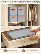 Storage Bins with Lids (Grey / L(4-Pack))