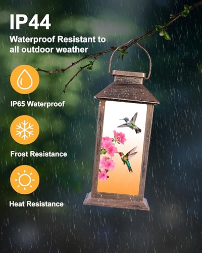 Solar Lanterns Outdoor Waterproof Garden Decor Birthday Gifts for Women Mom Grandma Sister