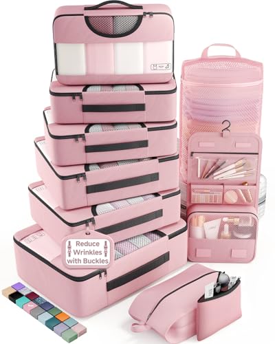 10 Set Packing Cubes for Travel Essentials (03 Pink)