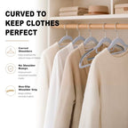 50 Pack Plastic Clothes Hangers (Gray / Grey-50pack)