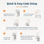 Luggage Locks TSA Approved (1 Pack / Silver)