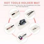 Oversize Silicone Heat Resistant Mat for Hair Tools (Ivory)