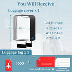 24 Inch Half Clear PVC Luggage Cover TSA Waterproof Protector