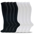 8 Pairs Compression Socks for Men & Women 20 (Small-Medium / 05-8 pairs-black/white2-NEW)