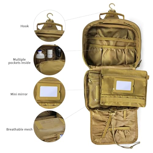 Hanging Toiletry Bag for Men (Brown)