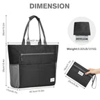 Beach Bag Waterproof Sandproof Large Capacity Foldable for Women (50L / Black)